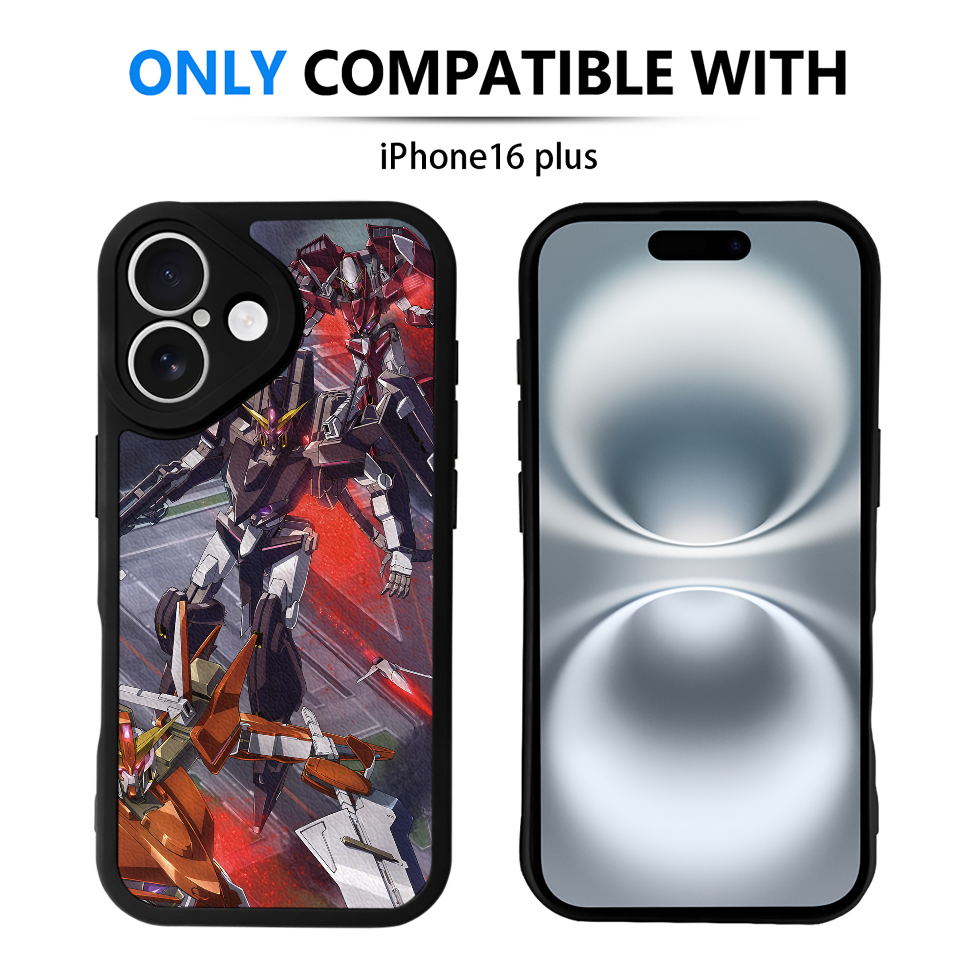 （画像用） 機動戦士ガンダム Mobile Suit Gundam 【iPhone 16シリーズ対応】シリコンスマホケース（レザー調） 材質：シリコン